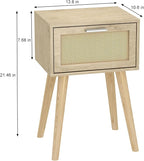 LAATOOREE Nightstand Set of 2, Small Bedside Table, Boho Side End Table - Image 3
