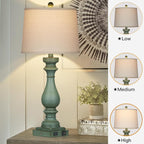 Cinkeda 29" Tall Table Lamp for Living Room Set of 2, Vintage Bedside - Image 4