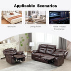 EBELLO Faux Leather Recliner Sofa Furniture Set - Image 5