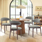 COLAMY Wooden Dining Room Chairs Set of 2, Modern Upholstered Fabric Dining - Image 7