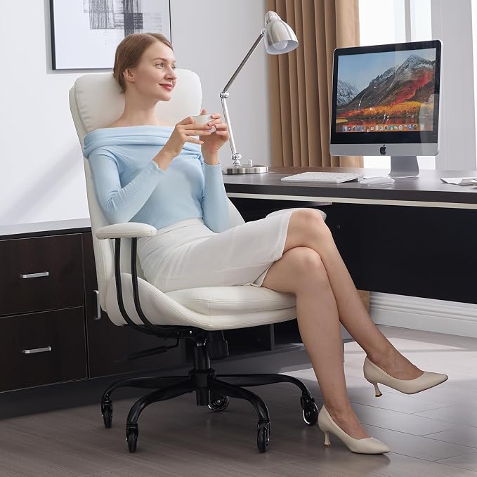 E-Motie Office Chair, Leather Desk Chair - Image 9
