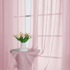 OWEINE Sheer Curtains 78 Inches Long 2 Panels Set, Rod Pocket Fimly Voile Solid - Image 6