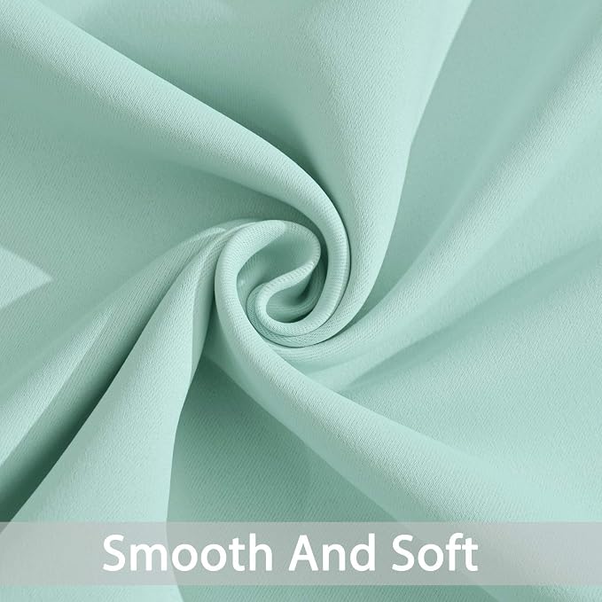 Yakamok Room Darkening Curtains 52x63 inch Length Aqua-Living Room | 2 panels - Image 5