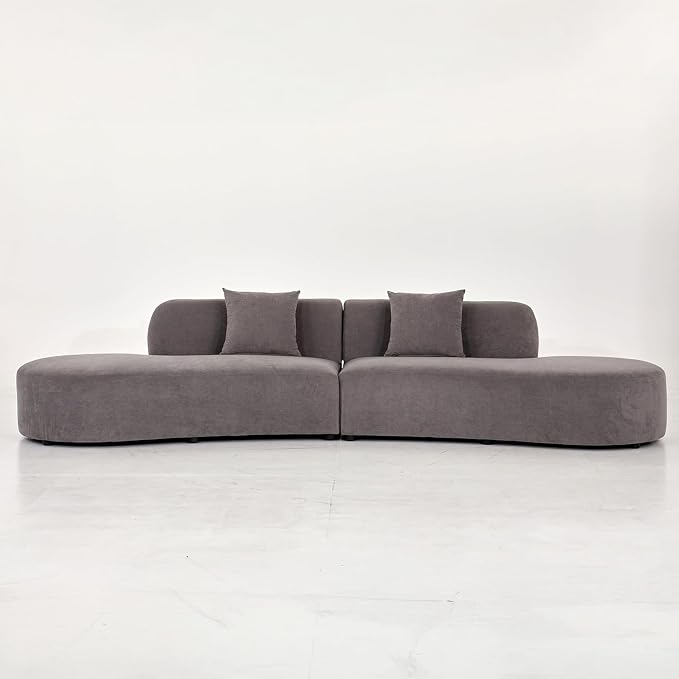 Container Furniture Direct 132" Curved Sofa - Image 9