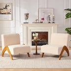 Oversized Accent Chair, upholstered armless mid Century Modern Living Room Chair - Image 9