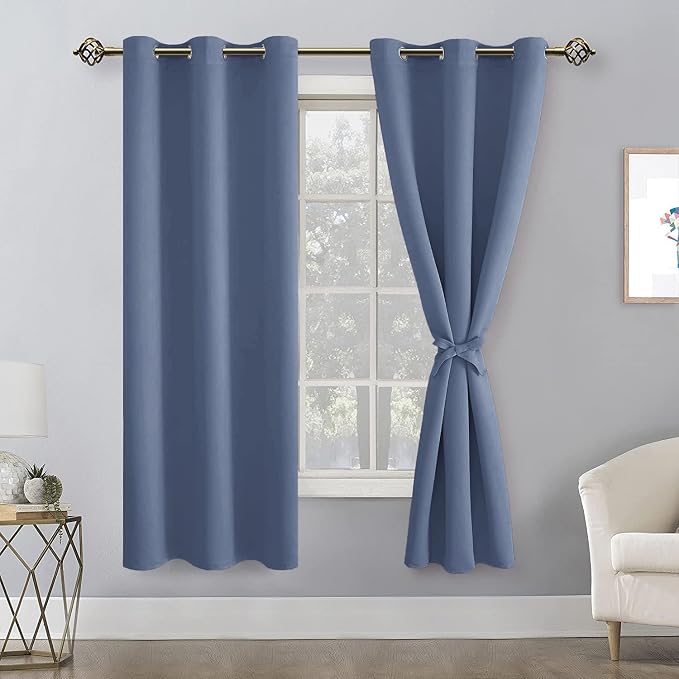 Blackout Curtains for Bedroom, 38 x 63 Inches Length, Window Curtains for - Image 8