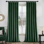 MIULEE Velvet Curtains 50W x 108L 2 Panels Hunter Green Blackout Curtains | by MIULEE