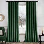 MIULEE Velvet Curtains 50W x 90L 2 Panels Hunter Green Blackout Curtains | by MIULEE