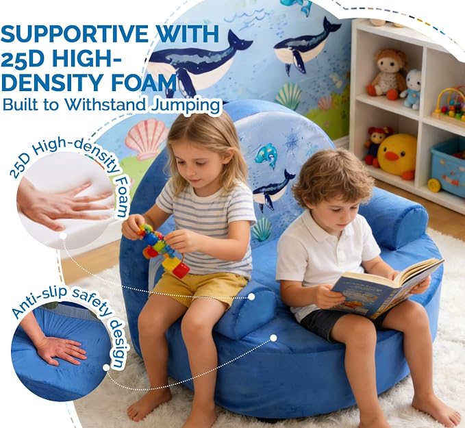 Snuggly Toddler Chair, Soft Kids Sofa - Image 5