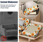 8Pcs Outdoor Cushion Covers, Stretch Patio Furniture Couch Chair Slipcovers | - Image 5