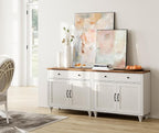 WAMAPT Buffet Cabinet with 4 Doors and 2 Drawers, Large Coffee Bar Table Wood - Image 3