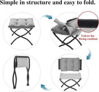 15" Folding Ottoman, Foldable Footrest Stool, Portable Small Foot Stool - Image 7