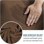 H.VERSAILTEX Real Velvet Plush 3 Piece Stretch Sofa Covers Couch Covers - Image 5