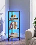 TUTOTAK Corner Shelf, 4-Tier Corner Bookshelf - Image 5