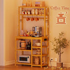 Bakers Rack with Power Outlets, 8-Tier Microwave Stand, Kitchen Utility Storage - Image 7