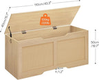 HOOBRO Storage Bench, 43.3" Toy Box, Rattan-Like Storage Chest, Sturdy Entryway - Image 3