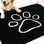 OLANLY Dog Door Mat for Muddy Paws 34x21, Paw Print Design Chenille Mud Mat | by OLANLY
