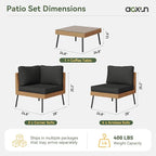Aoxun Patio Furniture Set, 7 Piece Outdoor Sectional Sofas - Image 7