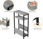 THUMEYE 7.1" Narrow Side Table for Small Spaces, 3 Tier Small End Table - Image 4