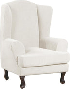 Turquoize Wingback Chair Covers 2 Piece Wing Chair Slipcover Stretch Slipcovers by Turquoize