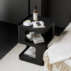 Modern Metal Side Table with Storage, Small End Table - Image 2