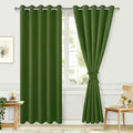 Blackout Curtains for Bedroom, 60 x 84 Inch, Olive Green, 2 Panels | Thermal by Hiasan
