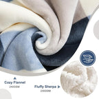 PU MEI Sherpa Fleece Throw Blanket 60" x 80" Reversible Plush Fluffy Large Big - Image 3