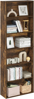 Furinno Jaya Simply Home Free Standing 6-Tier Open Storage Bookcase, Amber Pine by Furinno-FitsYourSpaceFitsYourBudget