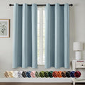 MIULEE Blackout Curtains for Bedroom 2 Panels 40 x 45 Inch Long Slate Blue | by MIULEE