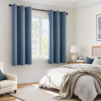 MIULEE Stone Blue 100% Blackout Curtains - Image 6