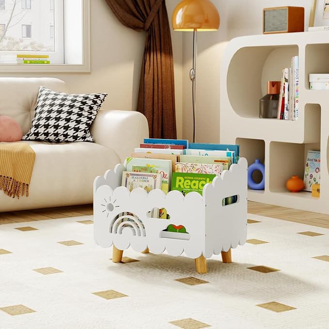 Wood Kids Bookshelf, Montessori Bookshelf, - Image 7