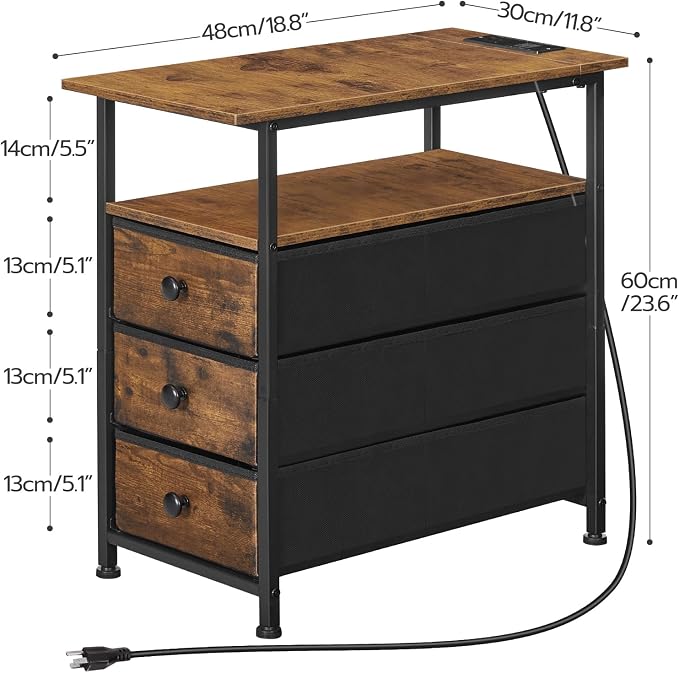 HOOBRO End Table, Narrow Side Table - Image 3
