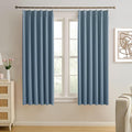 Dusty Slate Blue Blackout Curtains by KEQIAOSUOCAI