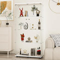 Display Cabinet with Glass Door and Lock, 4-Shelf Fast Installation in 30 Mins by glassdisplaycabinet