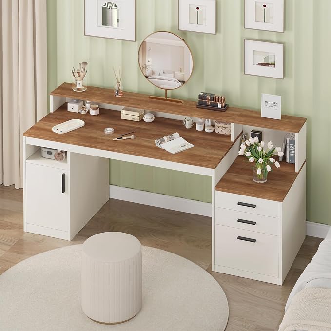 YOMILUVE 65 Inch Computer Desk - Image 7