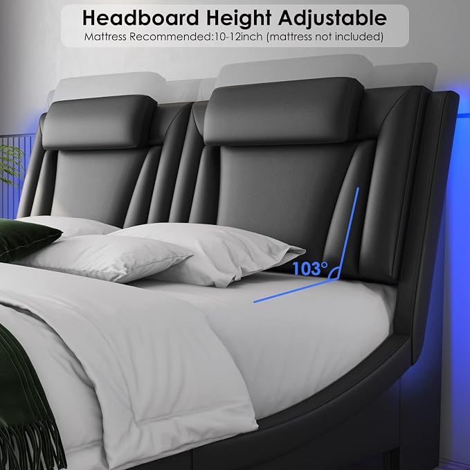 Keyluv Queen Size LED Bed Frame - Image 5
