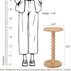 Drink Table, Boho Rattan Small Round Side Table - Image 2