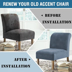 H.VERSAILTEX Armless Accent Chair Covers Thick Velvet Armless Chair Slipcovers - Image 8