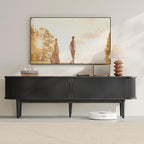 LINSY HOME 70" Fluted TV Stand for TVs up to 80 Inch, Mid Century Modern by LINSYHOME
