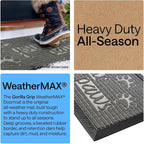 GORILLA GRIP 100% Waterproof All-Season WeatherMAX Doormat, US Designed Natural - Image 3