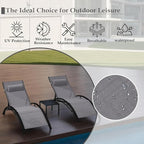 EROMMY Outdoor Chaise Lounge Set of 3, Reclining Patio Chairs - Image 4