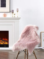 SERISSA 2x3 Fluffy Pink Faux Sheepskin Shaggy Rug - Image 2