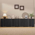 Brafab Buffet Cabinet, Wood Fluted Credenza by Brafab