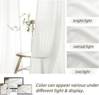 Pinch Pleated Sheer Pure White Curtains 90 Inches Long - Image 7