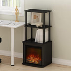 Furinno Turn-N-Tube Side Table, 3-Tier NO Heat Fireplace End Table - Image 5