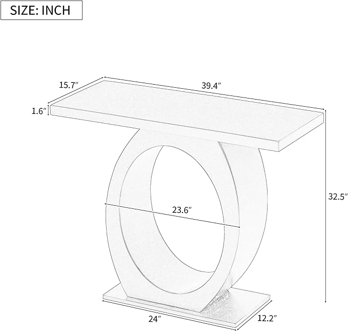 52'' Console Table Sofa Table Entryway Table, Modern Side Table - Image 2