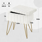Greenstell Vanity Stool Chair Faux Fur - Image 3