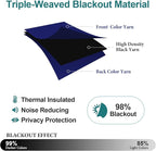 ChrisDowa Blackout Curtains for Bedroom and Living Room 48 Inches Long | 2 - Image 4