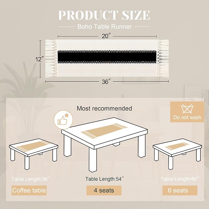 FEXIA Boho Table Runner for Summer Home Decor - Image 2