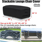 Outdoor Lounge Chair Covers for 4-6 Stackable Patio Chaise Lounge Chairs - Image 2